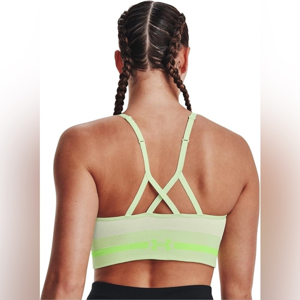Under Armour Women's Lime Green Sports Bra - Picture 2 of 5